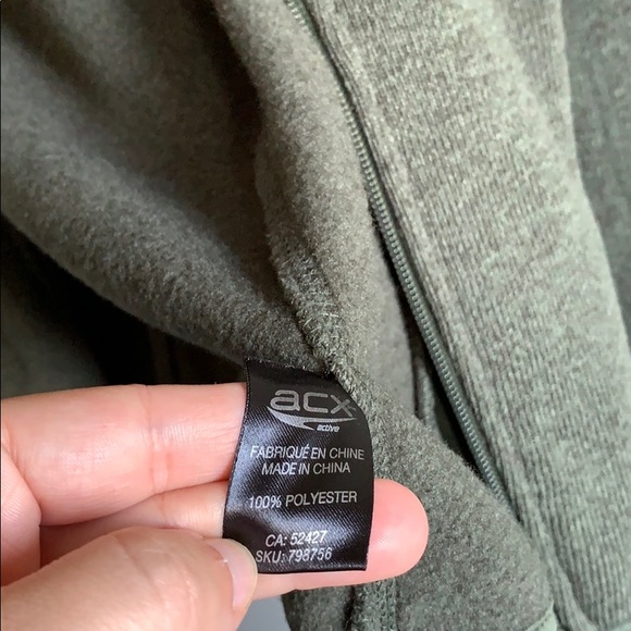 Dark Green (Forest/Sage) Fleece Autumn Jacket - Picture 6 of 7